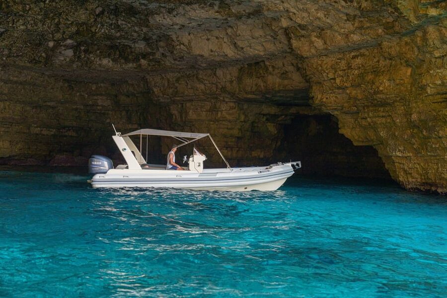 Blue Lagoon, Crystal Lagoon & Comino Caves Private Boat Tour - Crystal Lagoon: calm water with a short, real snorkel session