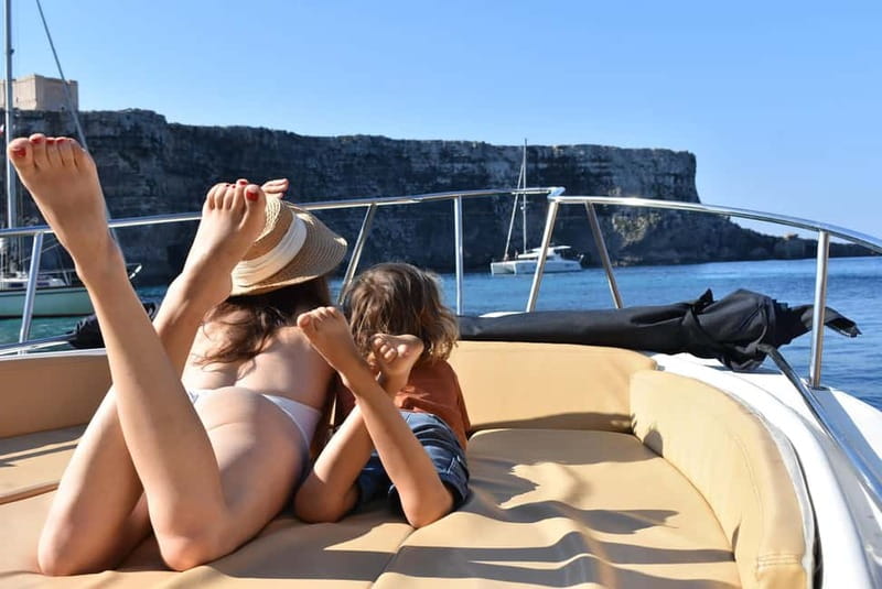 Cirkewwa/Mgarr: Blue and Crystal Lagoon Private Boat Charter - Monte Cristo and Popeye’s Cave: Captain-Driven Sight Stops