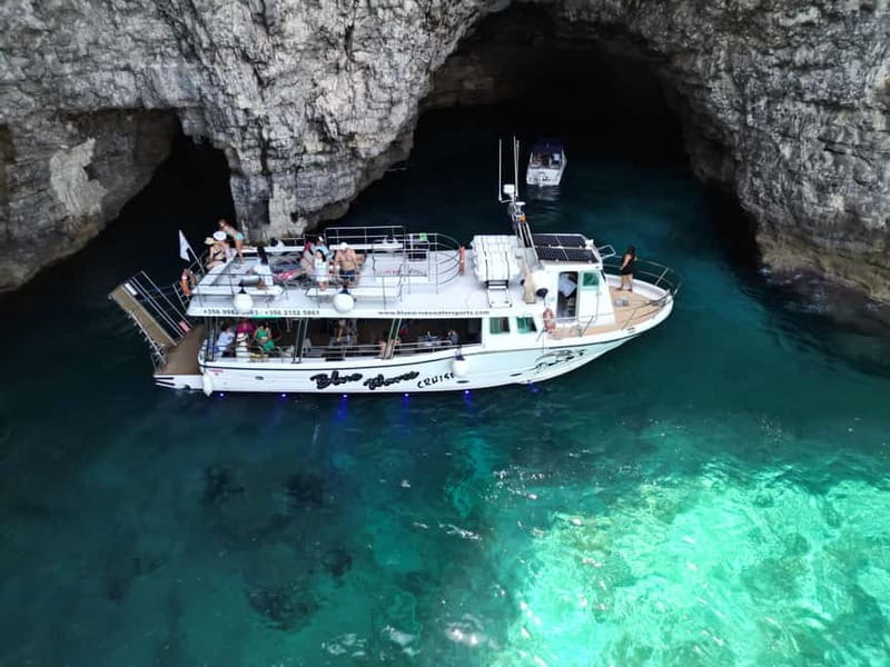 Comino Blue Lagoon & Crystal Lagoon - 3 Bay Cruise - Crystal Lagoon stop: 1 hour of clear-water swimming and snorkeling