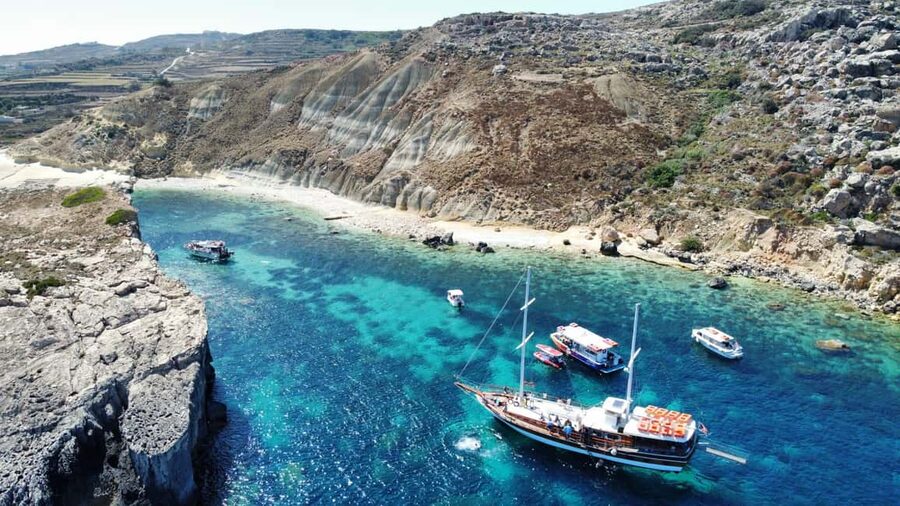 Comino Island , Blue lagoon, Crystal Lagoon & Gozo & Caves - How the Day Flows, From Mellieha to Comino to Gozo