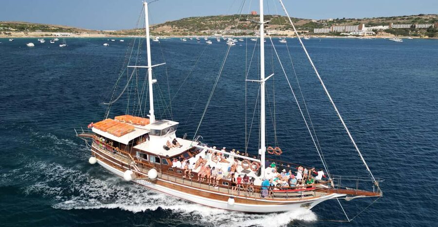 Comino Island , Blue lagoon, Crystal Lagoon & Gozo & Caves - The Comino Cruise Route, Caves and Rocks You’ll Pass and Stop For