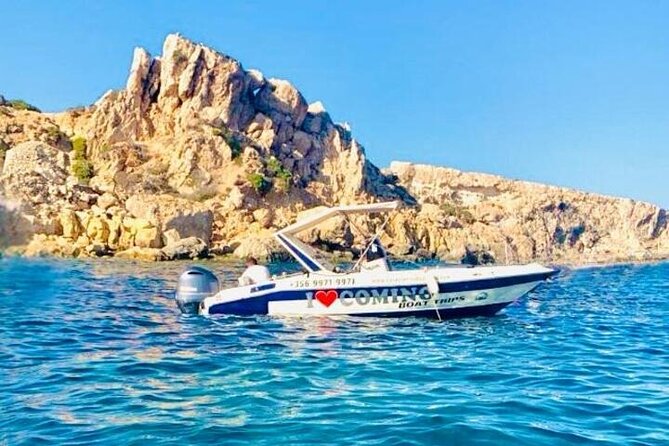 Comino Private Boat Tour in Malta - Stop 1, Blue Lagoon: sandy-bottom swimming and a knights-of-St-John story