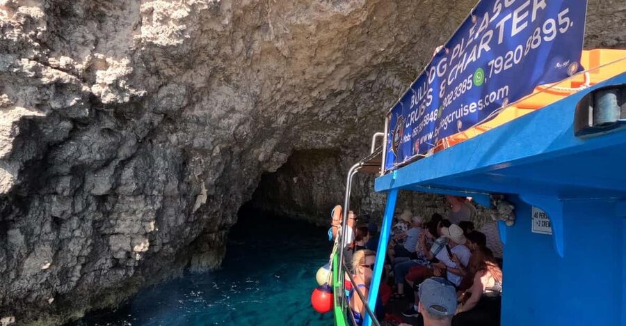 Comino: Private boat tour with Snorkeling activities & caves - Pickup at Cirkewwa or Gleneagles Bar, then out past the busy stuff