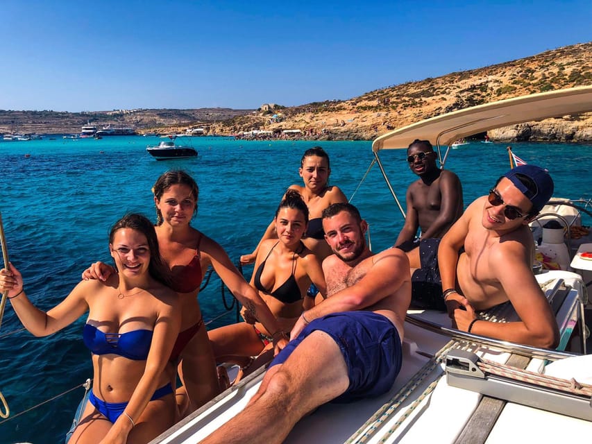 From Marsamxett: Maltese Islands Private Yacht Charter - Swimming and snorkeling in Malta’s quieter bays