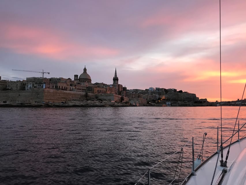 From Valletta: Romantic Sunset Cruise on a Sailing Yacht - Swimming at dusk and after dark: fun, but pack for comfort