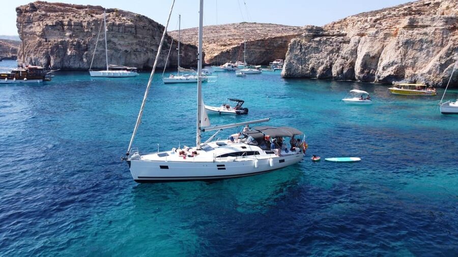 From Valletta: Romantic Sunset Cruise on a Sailing Yacht - Captain Evgheni and the romance factor for proposals