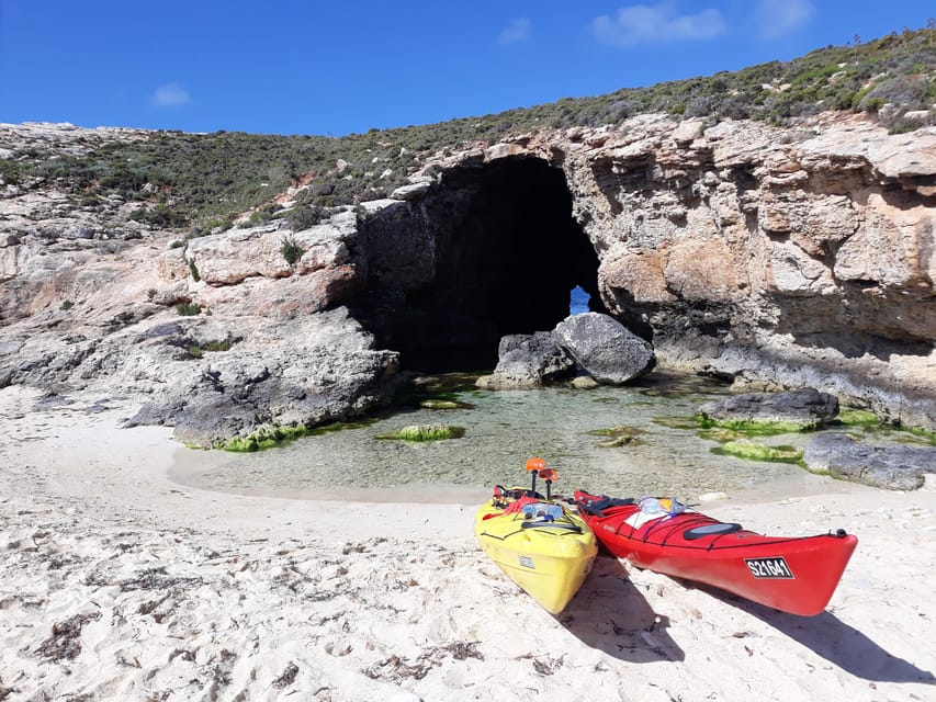 Gozo: Comino and Blue Lagoon Guided Kayaking Adventure - Blue Lagoon swim stop: the famous color, minus the boat chaos