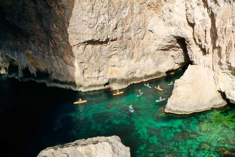 Malta: Blue Grotto SUP and Snorkeling Tour - 6:45am Meeting at Il-Qrendi: Short Walk, Big Payoff