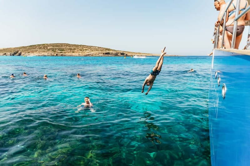 Malta: Blue Lagoon, Beaches & Bays Trip by Catamaran - Blue Lagoon Swim Stop: Offshore Anchorage, Crystal Water, Easy Entry