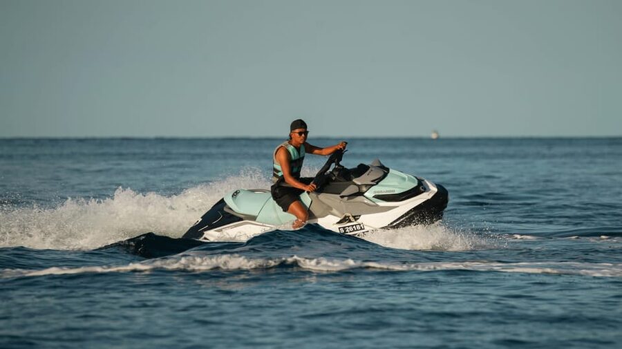 Mellieha: Jet Ski Rental with Safety Boat - Safety System: Life Jackets, Safety Briefing, and a Boat Watching From Near You