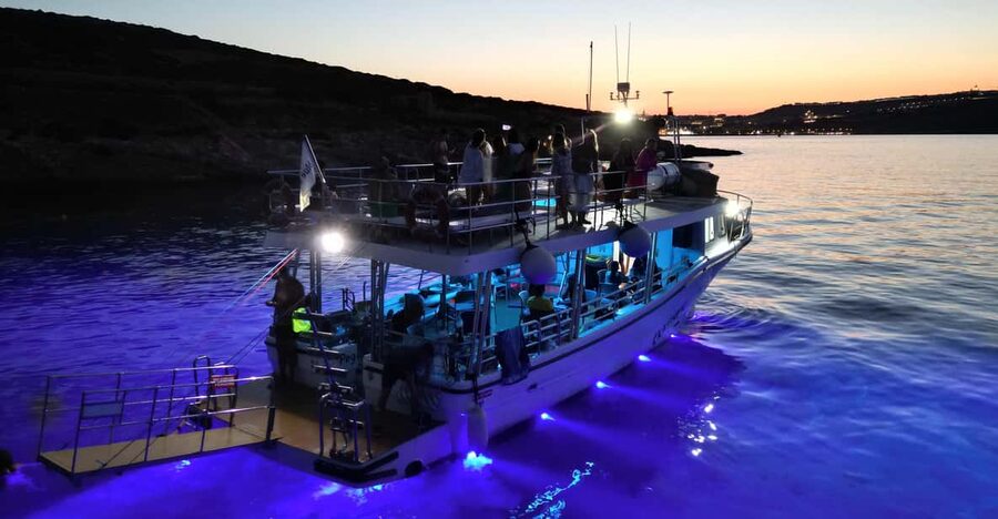 Mellieha: Two Bay Evening Cruise Including The Blue Lagoon - Stop 1, Crystal Lagoon: cliffs, sea caves, and your first swim hour