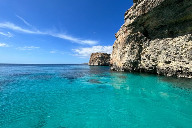 Private Boat Charter Blue Lagoon Crystal Lagoon and Comino - Stop 3 at L-Ghar ta Bla Saqaf: why cave names matter