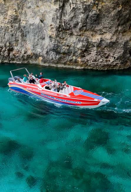 Sliema: Comino Blue Lagoon Powerboat Tour with Comino Caves - Captains, music, and the smaller-group feel