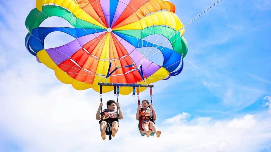 St. Julian's: Parasailing Flight with Photos and Videos - A 550-foot view of Malta starts at Spinola Jetty
