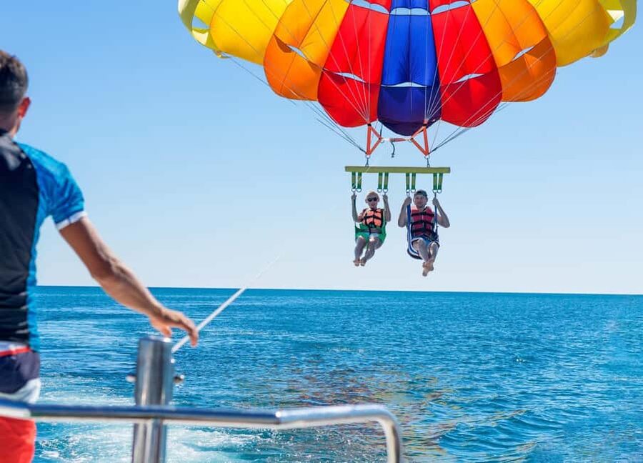 St. Julian's: Parasailing Flight with Photos and Videos - The boat ride out: your warm-up and your view builder