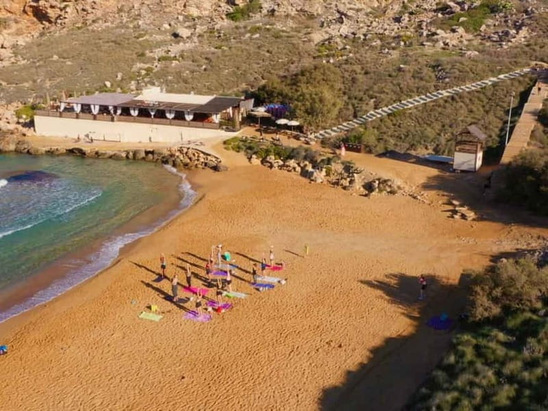 Sunday: Ghajn Tuffieha (Riviera) Beach Yoga Class - The 75-minute Sunday Morning Yoga Flow: what happens during the class