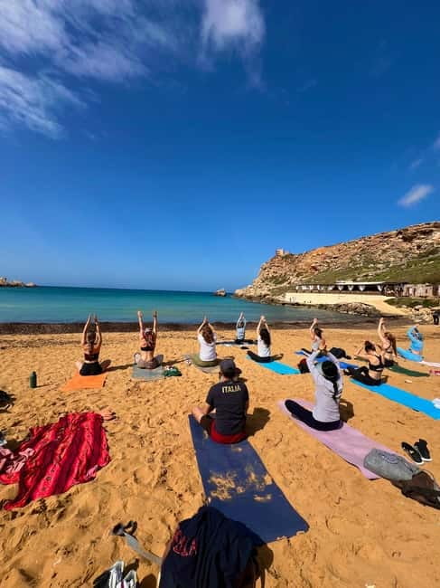 Sunday: Ghajn Tuffieha (Riviera) Beach Yoga Class - Moving meditation in the sun: how to get the best experience