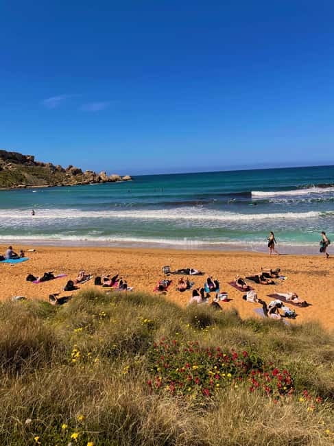 Sunday: Ghajn Tuffieha (Riviera) Beach Yoga Class - After class: swimming included, plus a practical cooldown