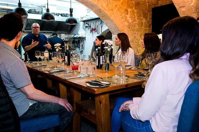 Wine Tasting & Open Kitchen Dinner in 17 Mons Vella - The 4-course dinner: starters, main, dessert, and a front-row seat